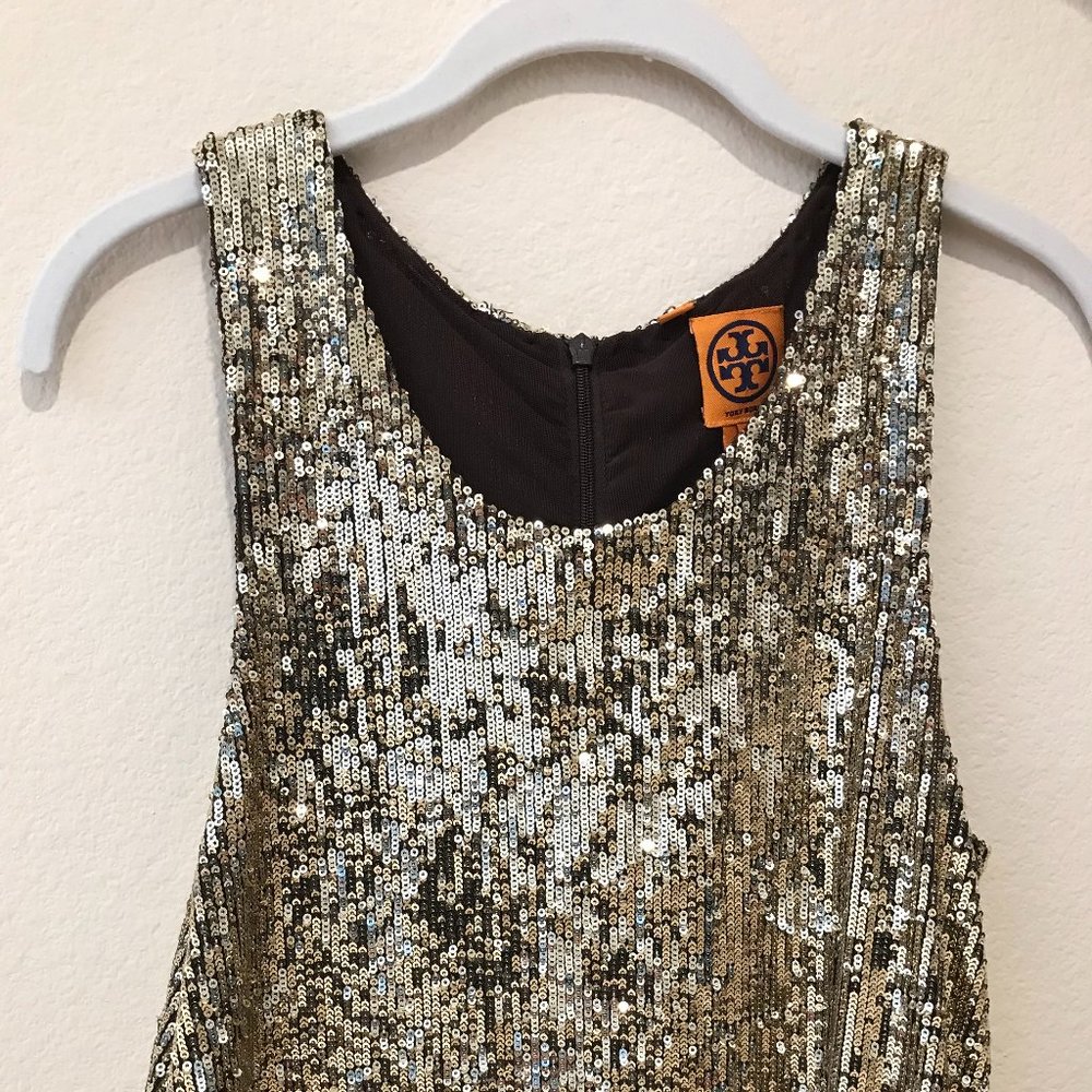 SOLD Tory Burch Gold Sequin Dress - Picture 4 of 5